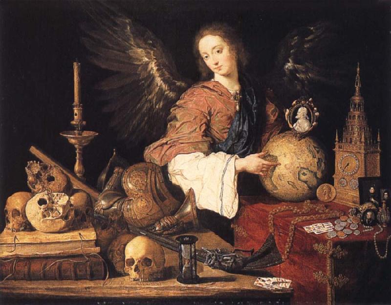 PEREDA, Antonio de Allegory of vanity Norge oil painting art